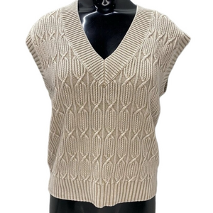 J.Society Cotton Sweater Vest Beige Women’s S